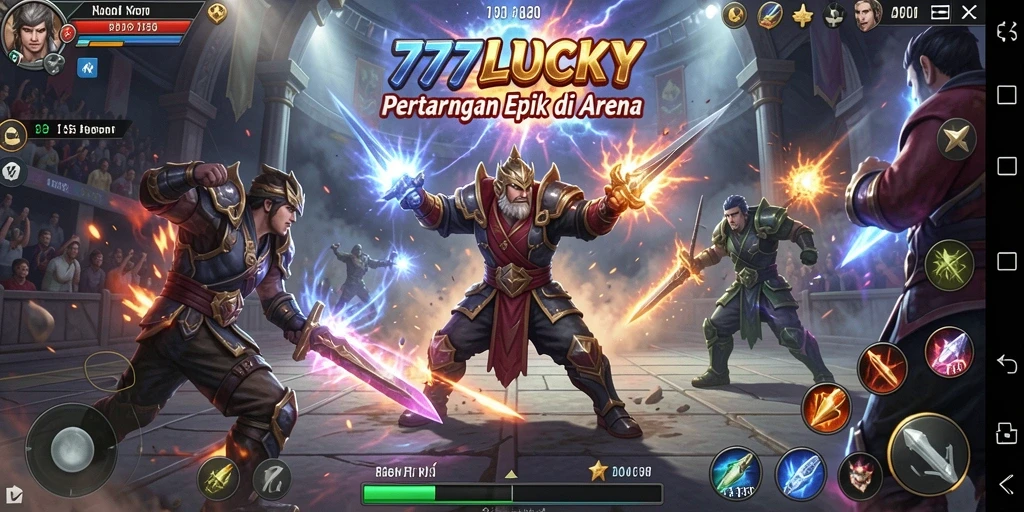 Tampilan menarik dari gameplay Fighting dalam 777LUCKY.