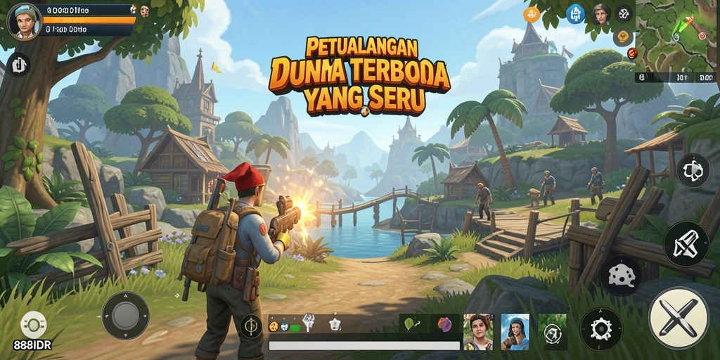 Tampilan gameplay menakjubkan dari 888IDR di dunia terbuka.