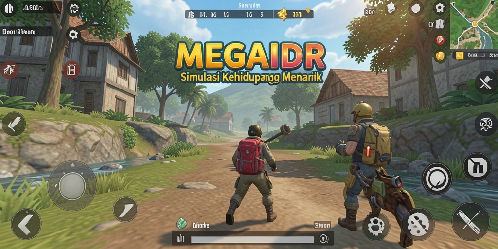 Tampilan menarik dari gameplay simulasi MEGAIDR yang interaktif.