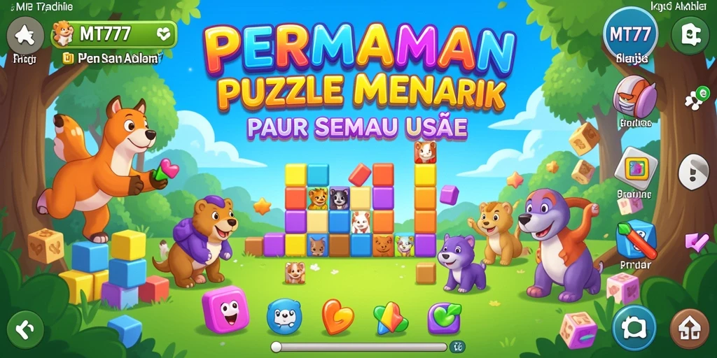 Tampilan gameplay Puzzle yang menarik dan menantang dari MT777.