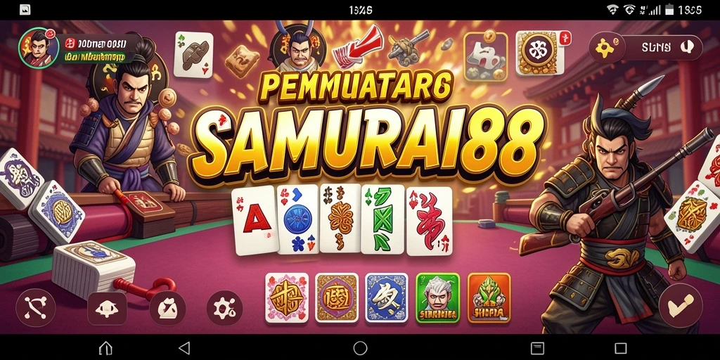 Screenshot gameplay SAMURAI88 yang mendebarkan dalam permainan Domino.