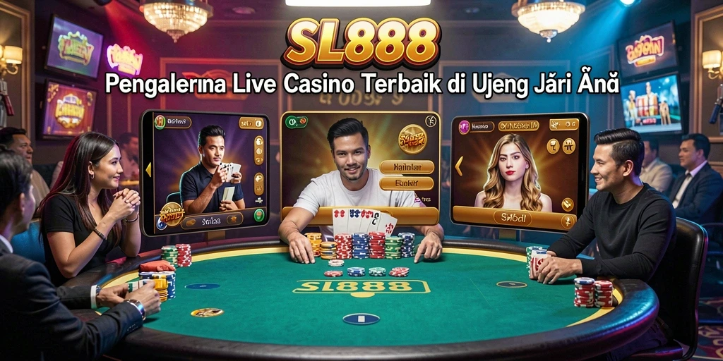 Tampilan gameplay Live Casino di SL888 yang menampilkan dealer profesional.