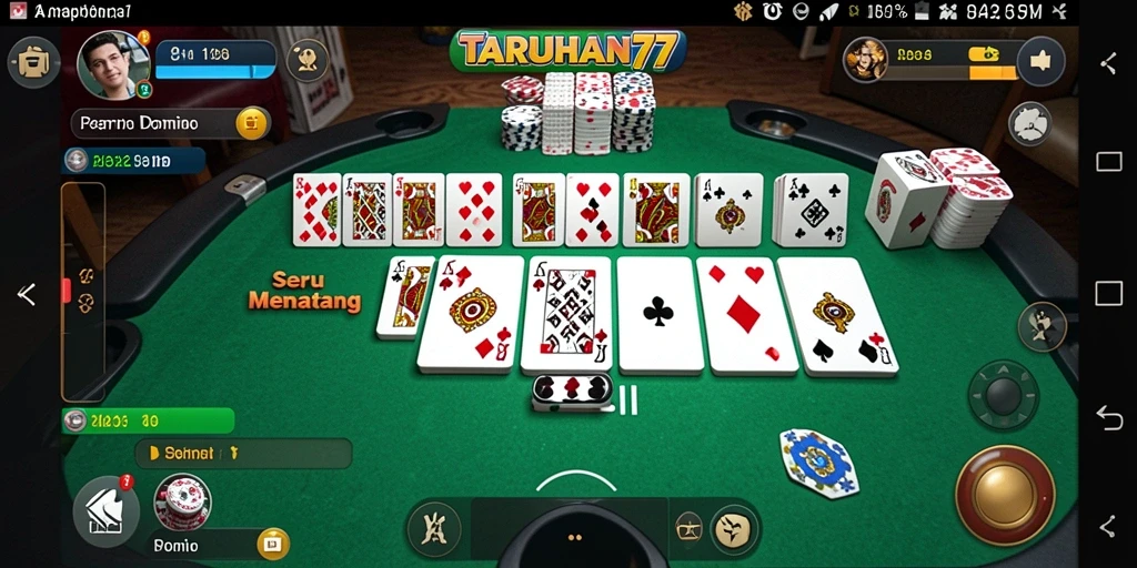 Tampilan gameplay seru dalam TARUHAN77 dengan interaksi pemain.